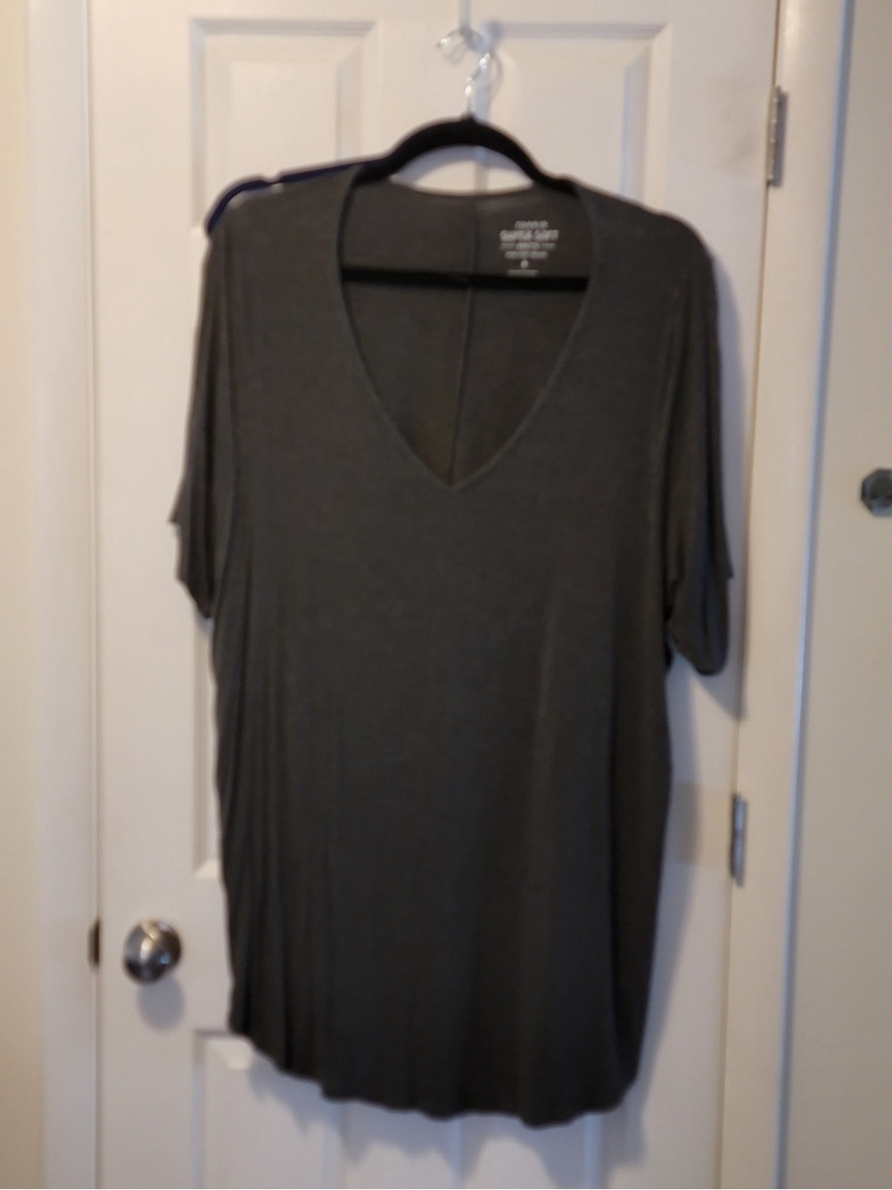 Torrid Dark Charcoal V-Neck Short Sleeve Tee